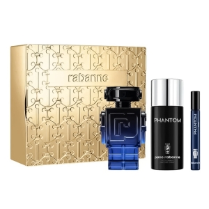 Paco Rabanne Phantom Intense Apă de Parfum Bărbați 100ml + Deodorant Spray 150ml + Travel Spray 10ml Set Cadou
