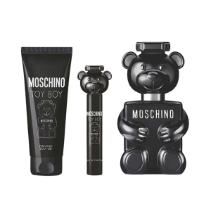 Set Cadou Moschino Toy Boy Apă de Parfum Bărbați 100ml + Spray Călătorie 10ml + Loțiune de Corp 100ml