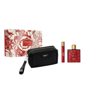 Versace Eros Flame Set (Apa de parfum 100ml + Apa de parfum 10ml + Pouch)